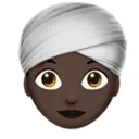 Woman Wearing Turban: Dark Skin Tone