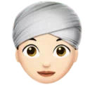 Woman Wearing Turban: Light Skin Tone