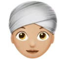 Woman Wearing Turban: Medium-Light Skin Tone