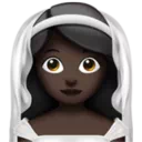 Woman with Veil: Dark Skin Tone