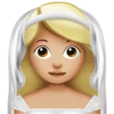 Woman with Veil: Medium-Light Skin Tone