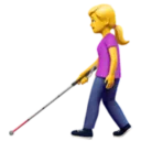Woman with White Cane