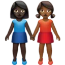 Women Holding Hands: Dark Skin Tone, Medium-Dark Skin Tone