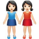 Women Holding Hands: Light Skin Tone