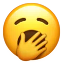 하품하는 얼굴