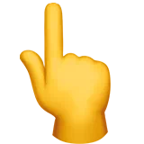 White Up Pointing Backhand Index — Apple