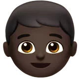 Boy: Dark Skin Tone — Apple