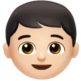 Boy: Light Skin Tone — Apple