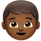 Boy: Medium-Dark Skin Tone — Apple