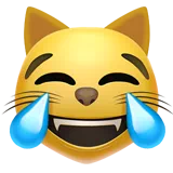Cat Face with Tears of Joy — Apple
