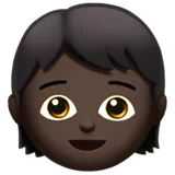 Child: Dark Skin Tone — Apple