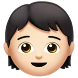 Child: Light Skin Tone — Apple