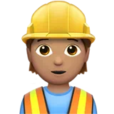 Construction Worker: Medium Skin Tone — Apple