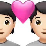 마음을 가진 커플: 밝은 피부 톤 — Apple