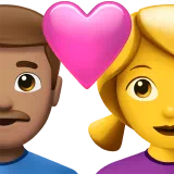 Couple With Heart - Man: Medium Skin Tone, Woman: No Skin Tone — Apple