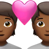 Couple with Heart: Medium-Dark Skin Tone — Apple