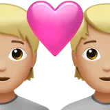 Couple with Heart: Medium-Light Skin Tone — Apple