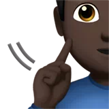 Deaf Man: Dark Skin Tone — Apple