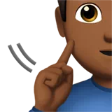Deaf Man: Medium-Dark Skin Tone — Apple