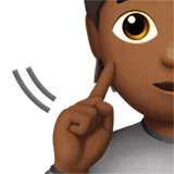 Deaf Person: Medium-Dark Skin Tone — Apple