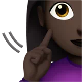 Deaf Woman: Dark Skin Tone — Apple