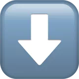 Downwards Black Arrow — Apple