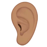 Ear: Medium Skin Tone — Apple
