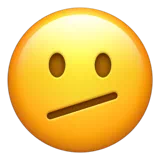 Face with Diagonal Mouth — Apple