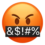 입에 기호가 있는 얼굴 — Apple