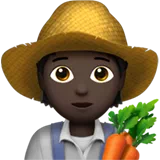 Farmer: Dark Skin Tone — Apple
