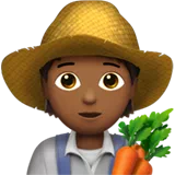 Farmer: Medium-Dark Skin Tone — Apple