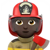 Firefighter: Dark Skin Tone — Apple