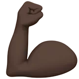 Flexed Biceps: Dark Skin Tone — Apple