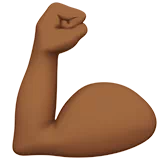 Flexed Biceps: Medium-Dark Skin Tone — Apple