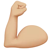 Flexed Biceps: Medium-Light Skin Tone — Apple