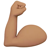 Flexed Biceps: Medium Skin Tone — Apple
