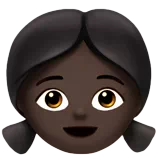 Girl: Dark Skin Tone — Apple