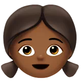 Girl: Medium-Dark Skin Tone — Apple