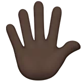 Hand with Fingers Splayed: Dark Skin Tone — Apple