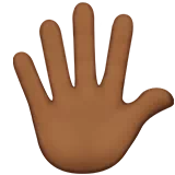 Hand with Fingers Splayed: Medium-Dark Skin Tone — Apple