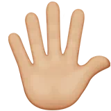 Hand with Fingers Splayed: Medium-Light Skin Tone — Apple