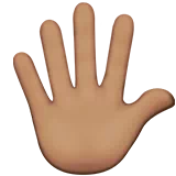 Hand with Fingers Splayed: Medium Skin Tone — Apple