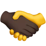 Handshake: Dark Skin Tone, No Skin Tone — Apple
