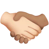 Handshake: Light Skin Tone, Medium Skin Tone — Apple