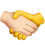 Handshake: Light Skin Tone, No Skin Tone — Apple