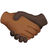Handshake: Medium-Dark Skin Tone, Dark Skin Tone — Apple