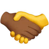 Handshake: Medium-Dark Skin Tone, No Skin Tone — Apple