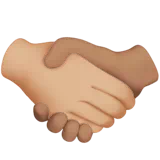 Handshake: Medium-Light Skin Tone, Medium Skin Tone — Apple
