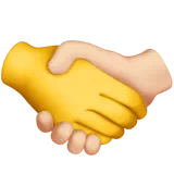 Handshake: No Skin Tone, Light Skin Tone — Apple