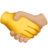Handshake: No Skin Tone, Medium-Light Skin Tone — Apple
